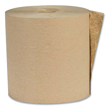 Eco Green® Recycled Hardwound Paper Towels, 1-ply, 1.6 Core, 7.88 X 800 Ft, Kraft, 6 Rolls-carton freeshipping - TVN Wholesale